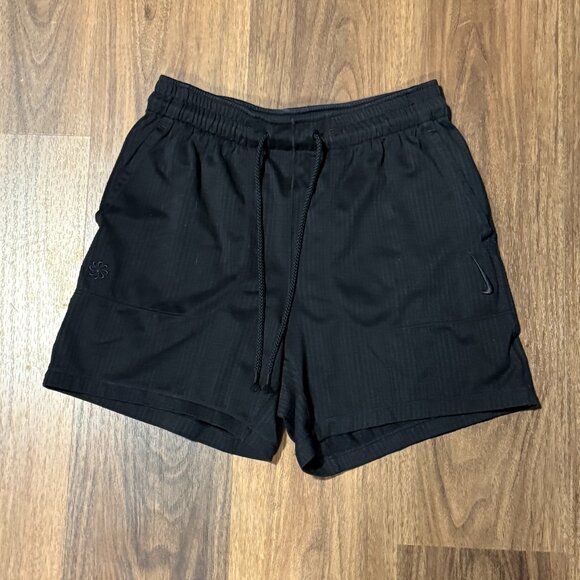 Nike Yoga Shorts Mens Small Black Dri-FIT Unlined Training Activewear - Picture 1 of 9